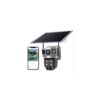 Solar Light 4MP Dual Lens Solar Panel Security Camera Wifi Outdoor 10X Digital Zoom Cctv Audio Ptz Dual Lenses Camera